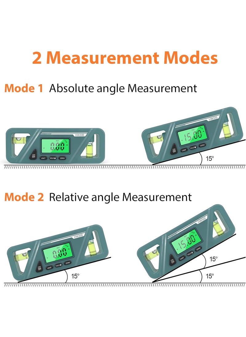 Rehomy Rehomy Digital Torpedo Level and Protractor 4x90 Degree Angle Finder Measuring Tool Vertical  Horizontal Magnetic Level Tool  - Image 4