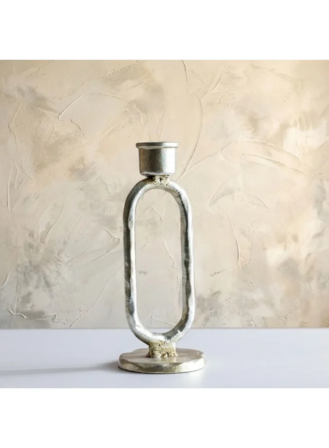 دانوب هوم Mirabella Chrome Candle Holder 7.5x7.5x18.5cm Decorative Stand