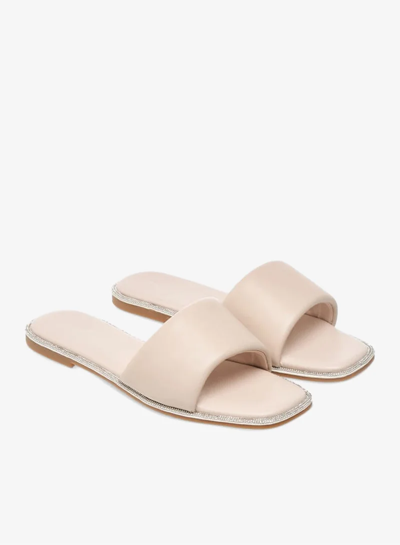 Flora Bella By Shoexpress Womens Rhinestone Embellished Slip-On Sandals Ramadan Collection