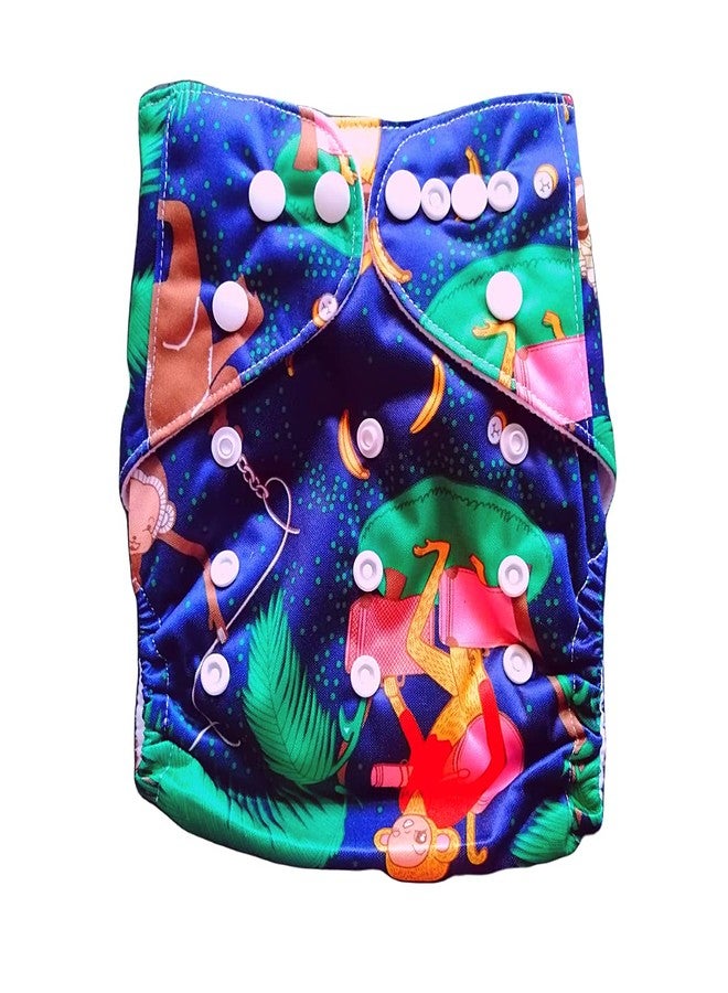 Greenbub Pocket Cloth Diaper - One Size Reusable Diaper with Bamboo Cotton Inserts (Dense Jungle) | 5kg-17kg | 3 Months-4 Years - Image 2