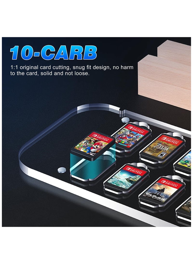 SOLARAE Switch Dust Cover, with 16 Colors LED Light Base, Acrylic Clear Display Box, 10 Game Card storage, Switch Game Card Protection, Cool switch oled accessories, switch essentials, Switch card protection - Image 5