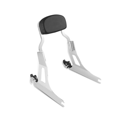 Harvards Chrome Detachable Backrest Sissy Bar for Harley 06-17 DYNA STREET BOB FXD FXDB FXDL FXDLS, CHOPPED STYLE, Gloss Black Finished - Image 1