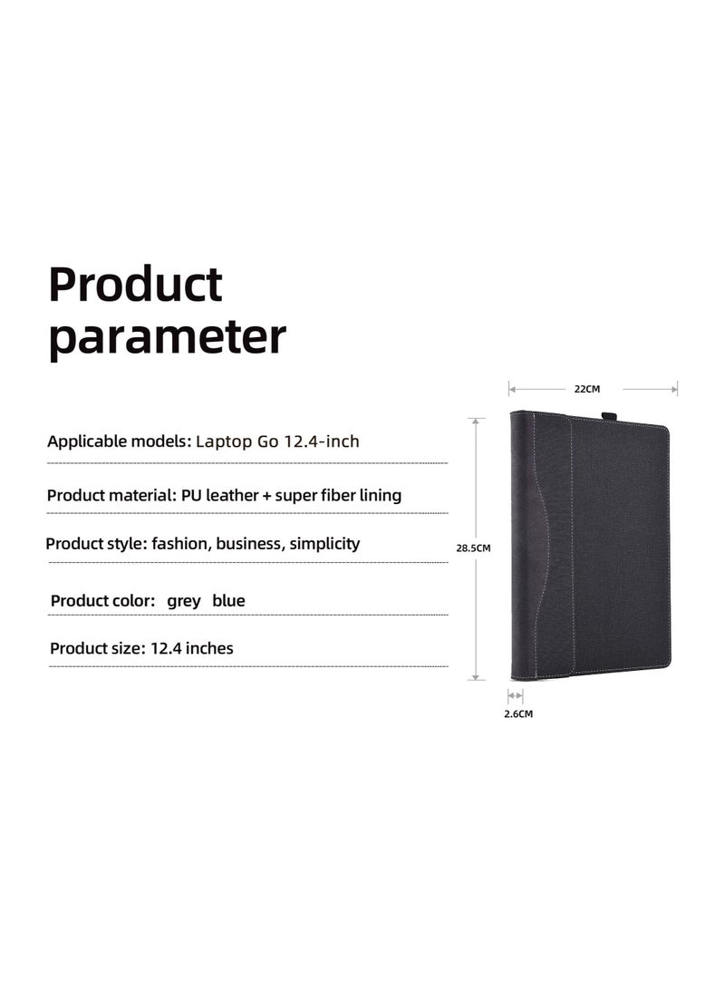 SYOSI Case for Microsoft Surface Laptop Go 12.4 Inch Laptop Scratch and Fingerprint Resistant Computer Removable Cover (12.4in, Grey) - Image 3