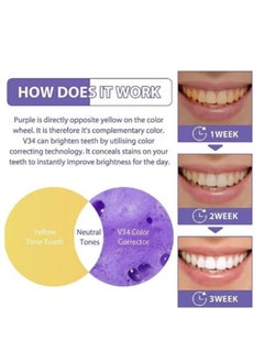 HiSmile Teeth Color Corrector, Purple Teeth Brightening Toothpaste, Remove Stains, Teeth Brightening Purple Toothpaste, Remove Coffee, Stains, Yellow Teeth(30ml)  - Image 3