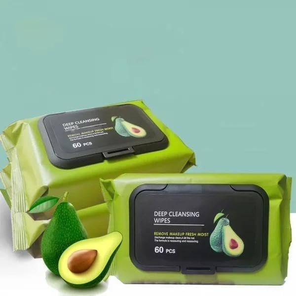 SHULABH CREATIVE Shulabh creative Disposable Makeup Remover Wipes Avocado Infused Moisturizing Deep Cleansing Easy Extraction Suitable for Women and MenPack Of 1  - Image 1