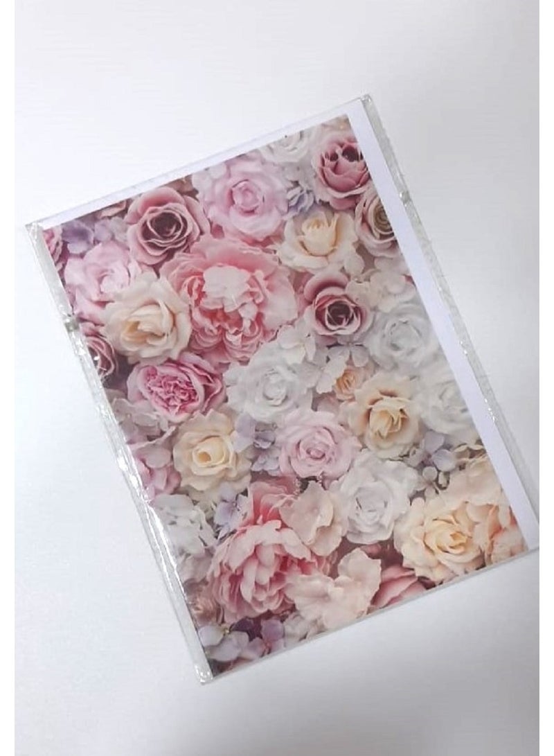 Greeting Card Flowers,contains a 12*17 greeting card and an envelope - Image 1