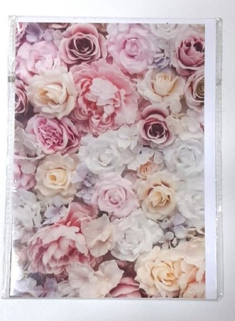 Greeting Card Flowers,contains a 12*17 greeting card and an envelope - Image 2