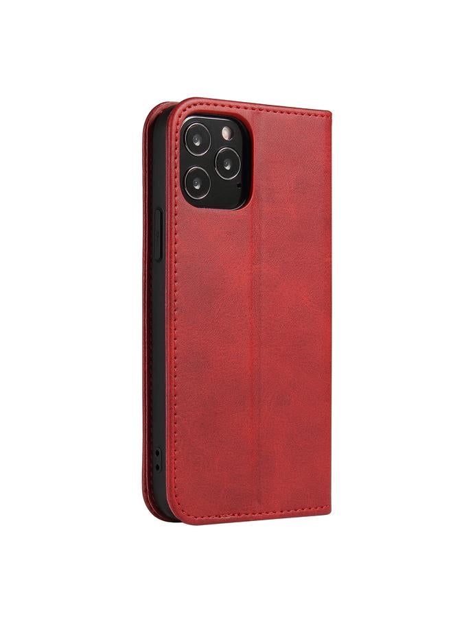 اس-توب جراب لهاتف iPhone 13 مصنوع من جلد العجل مع حامل وفتحات للبطاقات ومحفظة. - Image 3