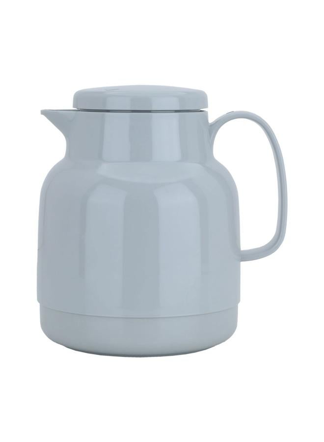 هيليوس ترمس حراري زجاجي سعة 1 لتر، رمادي فاتح - Image 1