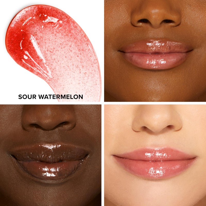 Too Faced Kissing Jelly Lip Oil Gloss | Hydrating Lip Oil + Gloss Hybrid for Instant Moisture and Shine, 0.15 Fl Oz, Sour Watermelon - Image 3