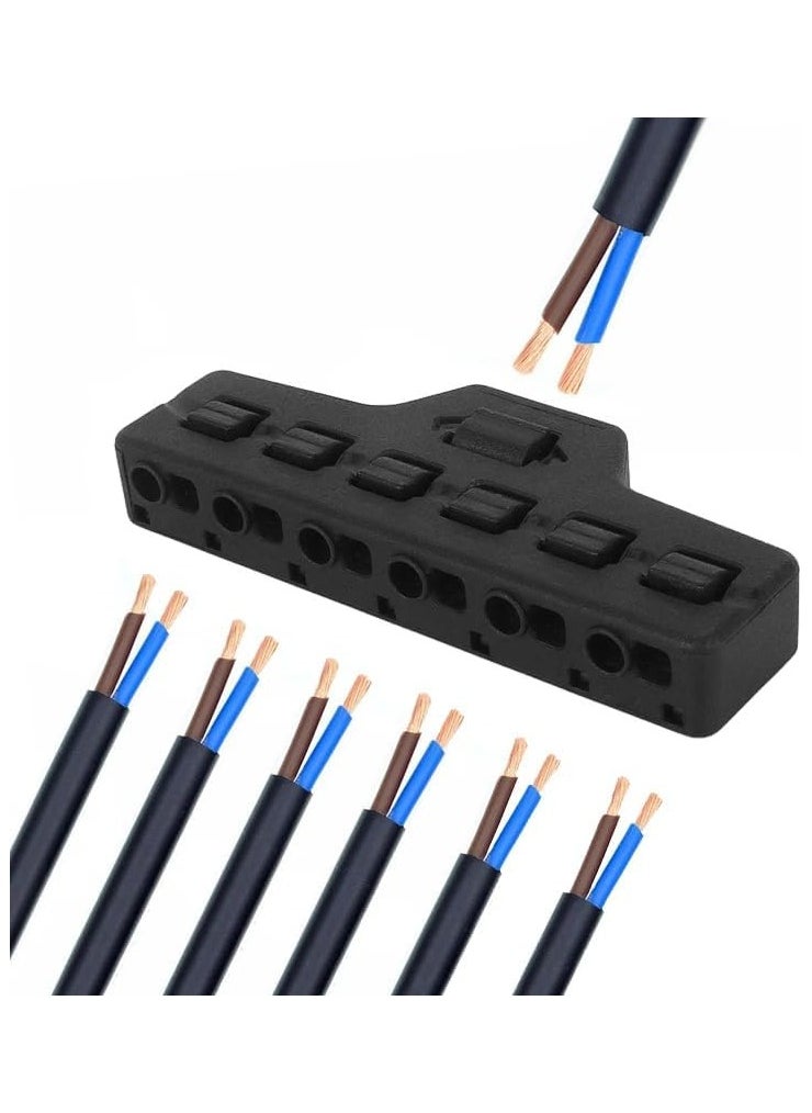 SOLDOUT 6 Ports Out Line Splitter Quick Connect Low Voltage Wire Splitter Distribution Block For Lighting SMD Led Strip Connection Terminal  - Image 1