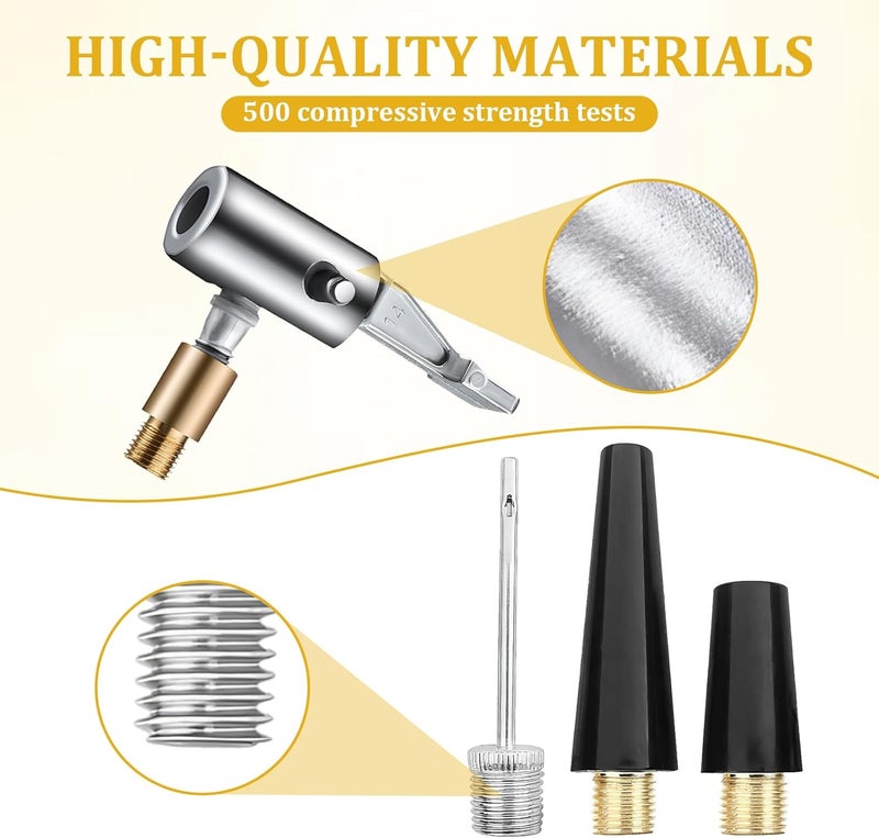 MADGININE 5 Pcs Tyre Inflator Adapter Set with Inflation Needle and Cone Adapters - Image 3