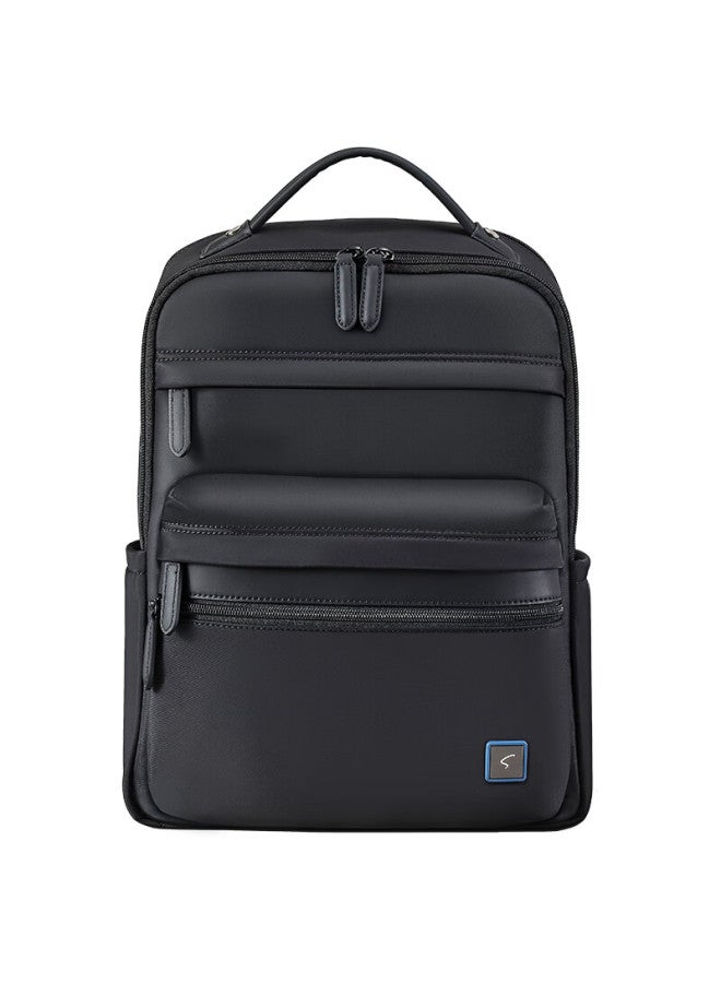 Satchi Top-grain Leather Backpack, Birthday Gift, Valentine's Day Gift, Black - Image 2
