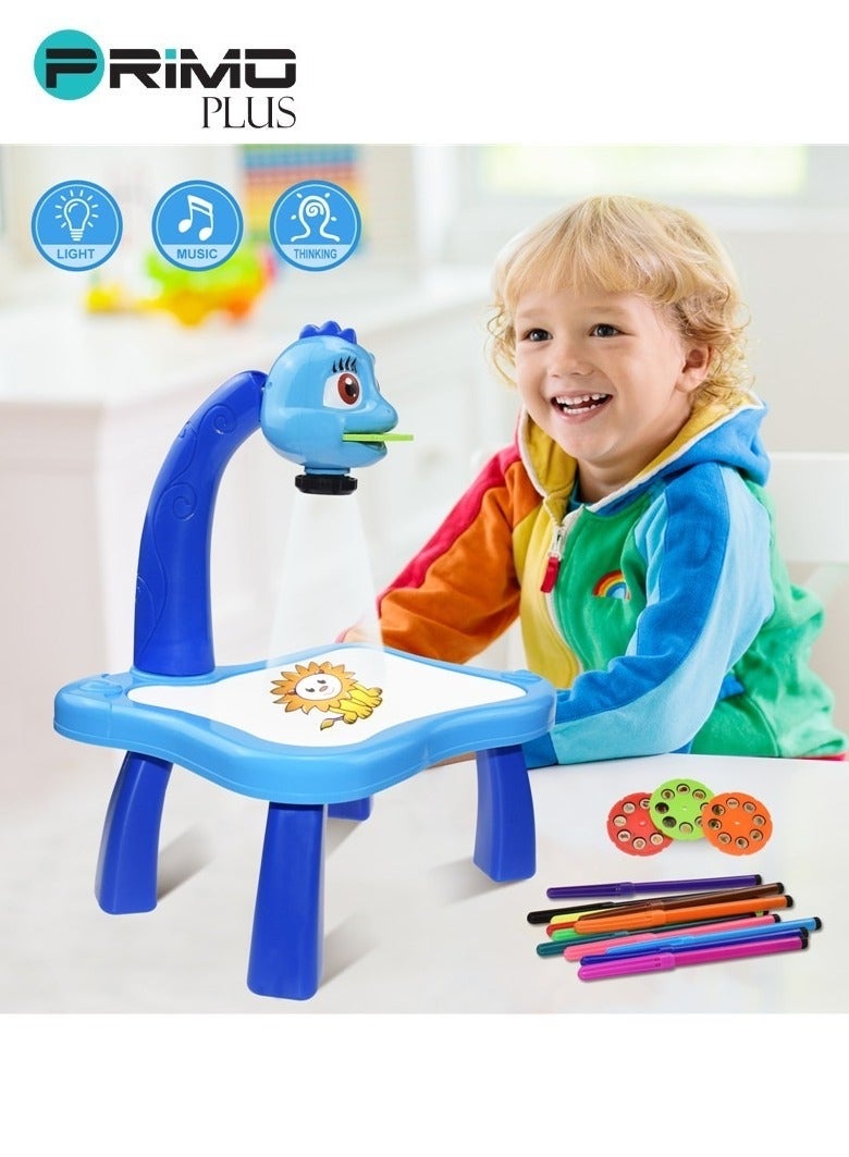 بريمو بلس جهاز بروجيكتور دوار للأطفال قابل للتعديل مع 12 قلم ماركر ملون و24 نمطا لتتبعها - Image 2