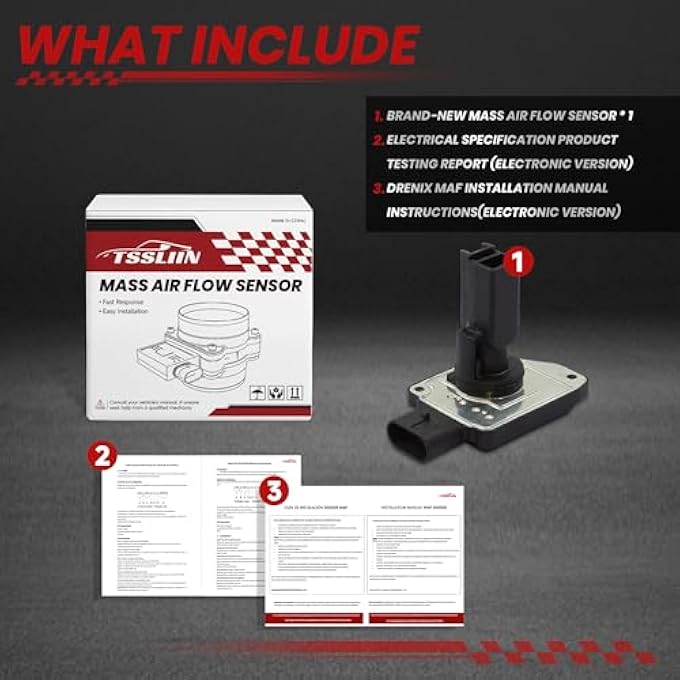 TSSLIIN Mass Air Flow Sensor Meter MAF Sensor for-Chevy Camaro Impala Lumina Monte Carlo for-Buick LeSabre Park Avenue Regal Riviera for-Pontiac Bonneville Firebird Grand Prix for-Oldsmobile 12568877 88961007 - Image 4