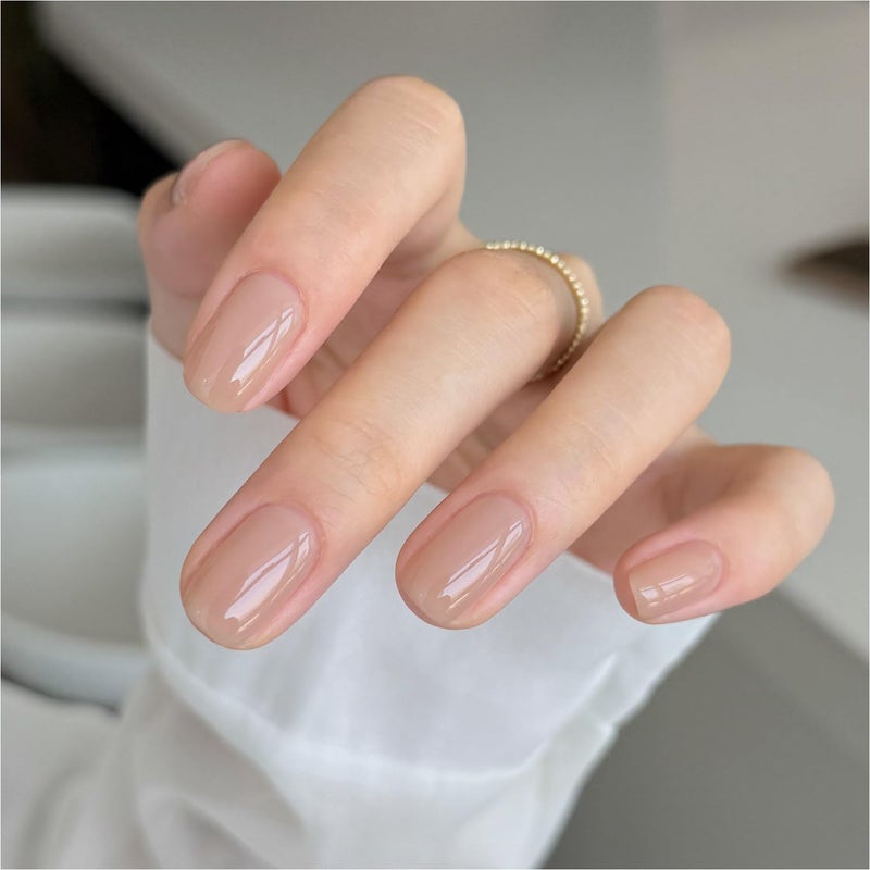GAOY Nude Jelly Gel Nail Polish, 16ml Sheer Translucent Netural Soak Off Gel Polish, UV Light Cure for Nail Art DIY at Home, 3157 Bare Glow - Image 1