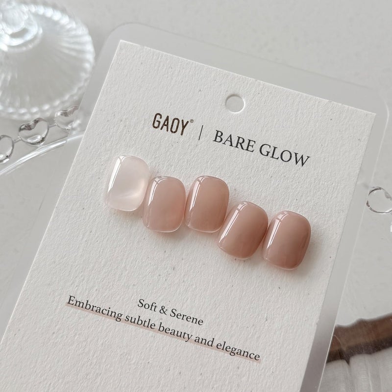 GAOY Nude Jelly Gel Nail Polish, 16ml Sheer Translucent Netural Soak Off Gel Polish, UV Light Cure for Nail Art DIY at Home, 3157 Bare Glow - Image 5