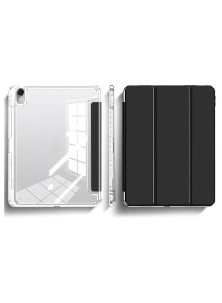 عام حافظة شفافة متوافقة مع iPad Mini 7 (2024) بحجم 8.3 بوصة، غطاء شفاف للخلف مع فتحة للقلم وأداة تثبيت للانحناء ومقاومة للسقوط، وغطاء للانحناء مع تفعيل/تعطيل النوم التلقائي. - Image 1