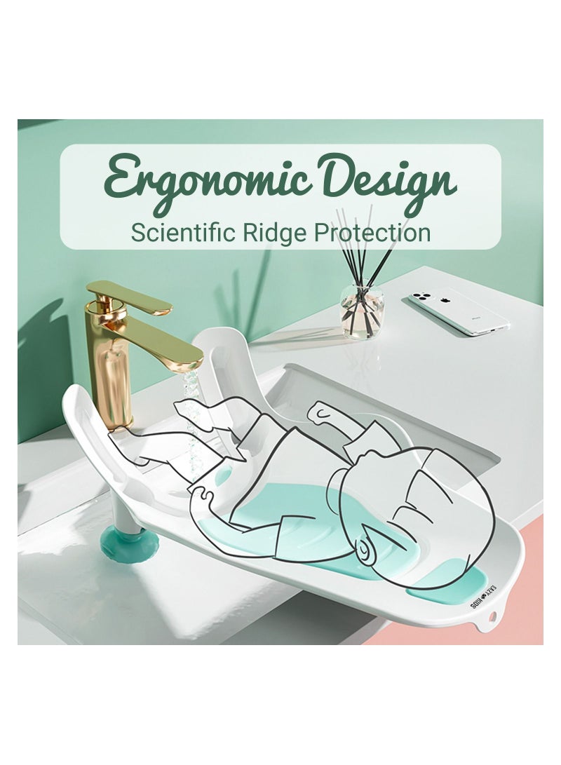 Eazy Kids 2 في 1 حوض استحمام وحوض استحمام ومحطة تنظيف - أخضر - Image 4