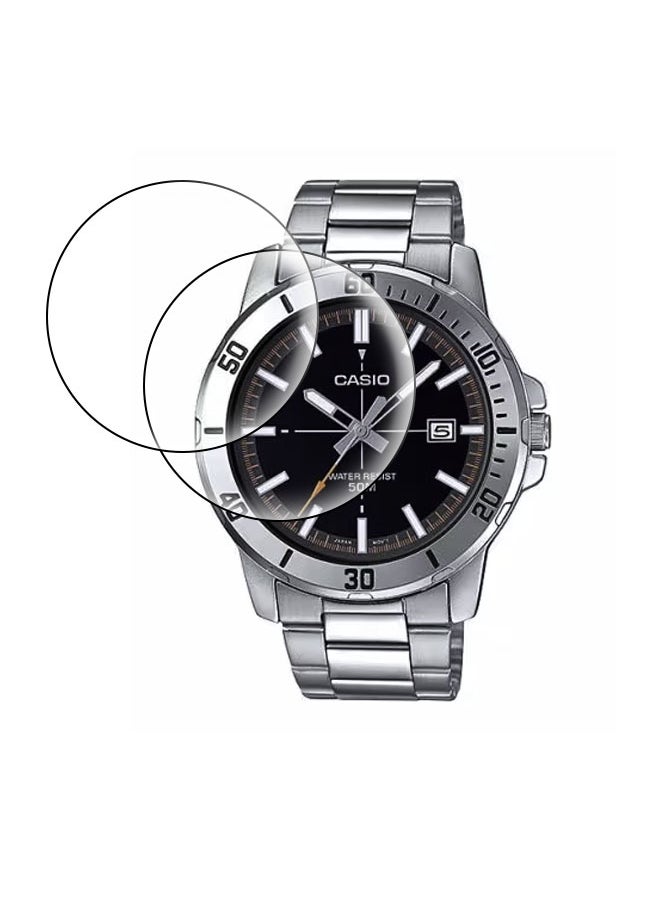 SJet Screen Protector for Casio MTP-VD01D Smartwatch, High Definition Anti-Scratch Bubble Free Clear Tempered Glass Protective Film 