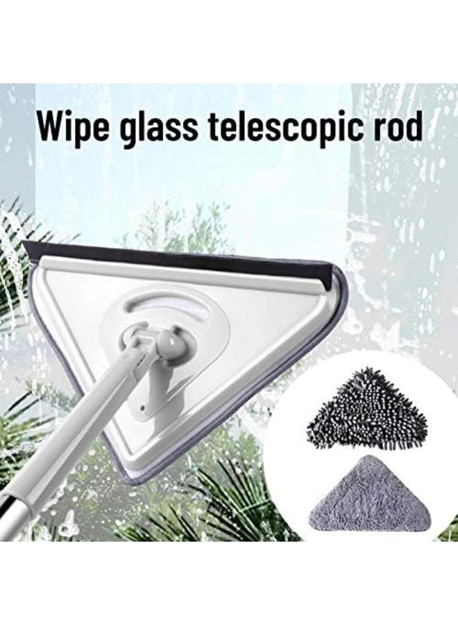 Triangle Cleaning Mop, Extendable Triangle Mop Rotatable Adjustable Cleaning Mops Wall Mop Triangular Microfibre Wall Cleaning Mop Dust Mop Home Wall Ceiling Floor Home Cleaning Mop - Image 4
