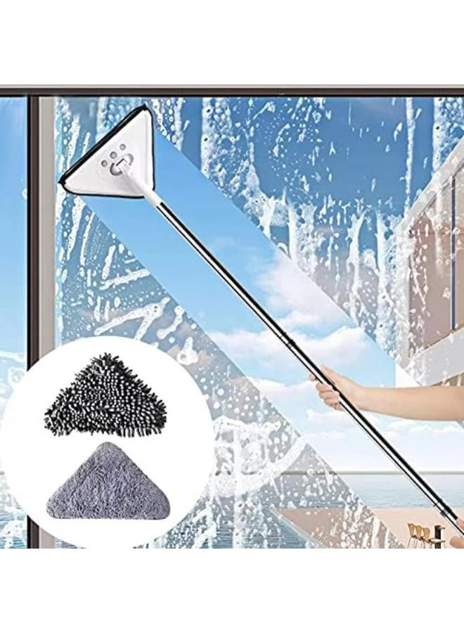 Triangle Cleaning Mop, Extendable Triangle Mop Rotatable Adjustable Cleaning Mops Wall Mop Triangular Microfibre Wall Cleaning Mop Dust Mop Home Wall Ceiling Floor Home Cleaning Mop - Image 3