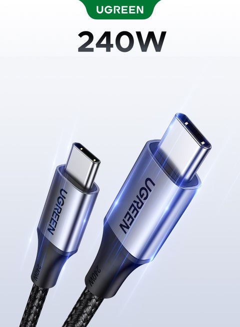 240W Type C Cable 2M Fast Charging Type C Charger Cable, 480Mbps Braided USB Cable USB-C Charging Cable for MacBook Pro 14‑inch/air,iPhone 17/16/15 Plus/Pro/Pro Max,Dell,HP,Lenovo,SamsungGalaxyS26 S25 S24 +/FE/Ultra,Ipad Air/Pro, Laptops and More 2m 240W