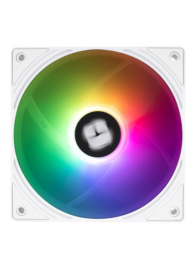 Thermalright Thermalright Tl-N12W-R5-S 12Cm Pwm Case Cooling Fan 2000 Rpm Pwm S-Fdb Bearing 4Pin Pwm 5 Fan Blades Argb Eclipse Rainbow Fan - Image 1