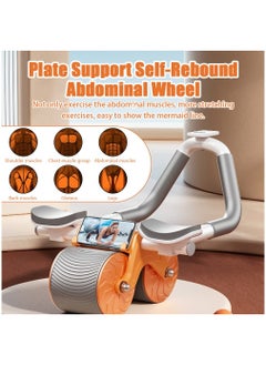 KASTWAVE Automatic Rebound Abdominal Wheel New Abs Roller Wheel with Timer Plank Ab Roller Wheel for Abdominal Core Strength Training  - Image 2