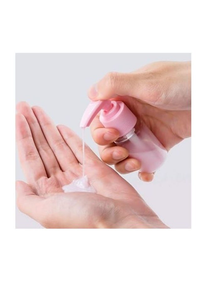 مجموعة زجاجات السفر لمستحضرات التجميل – قابلة للضغط وإعادة التعبئة – مقاومة للتسرب مع ملصقات مخصصة – 6 قطع - قد يختلف الون - Image 5