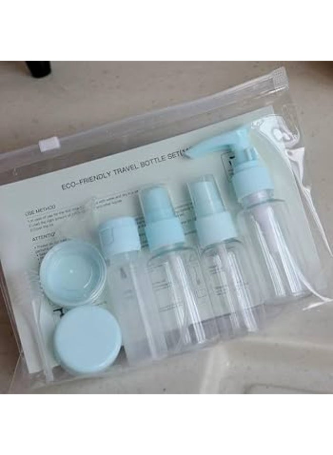 مجموعة زجاجات السفر لمستحضرات التجميل – قابلة للضغط وإعادة التعبئة – مقاومة للتسرب مع ملصقات مخصصة – 6 قطع - قد يختلف الون - Image 2