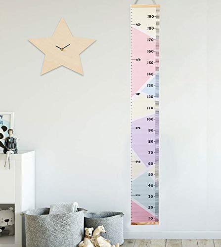 LoveNite Baby Growth Chart  Height Wall Chart for Kids  79 x 7.9in Wooden Frame Canvas Measurement Hanging Ruler for Childs Room Decoration (Pink) - Image 5