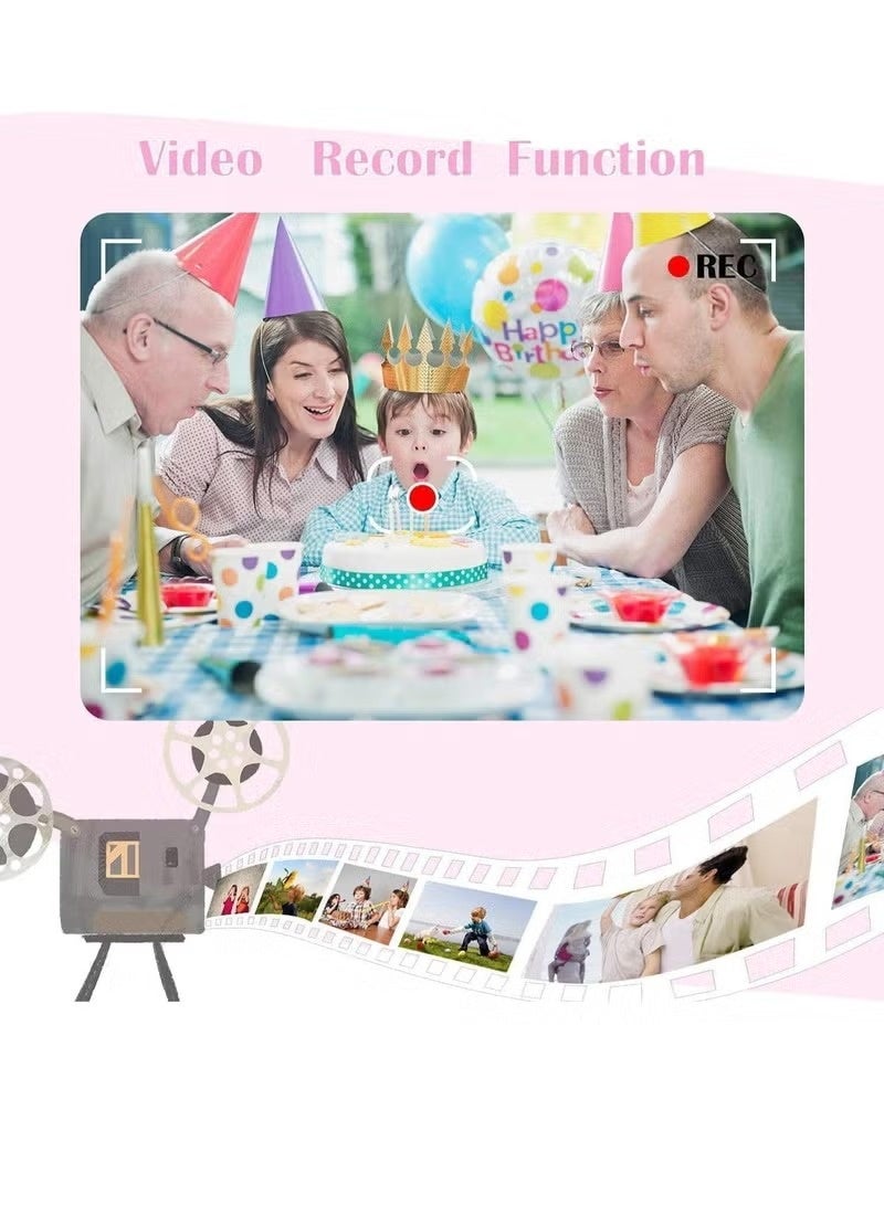 Kids Camera Gift Toys for 3-8 Years Old Girls Boys, 1080P HD Digital Video Camcorder Camera with Cartoon Soft Silicone Cover, Best Christmas Birthday Gift for Kids - with 32G SD Card (Blue) - Image 2