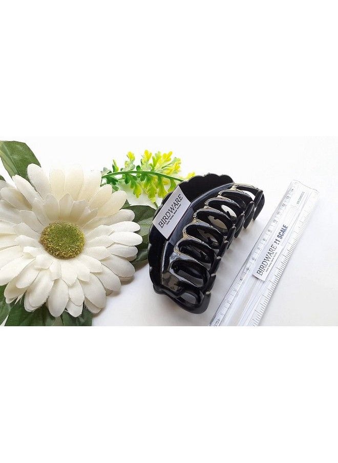 BIRDWARE Big Size Hair Clips For Women Multi Color Imported Acrylic Material Stone Butterfly ; Hair Clutchers (Black.)  - Image 5