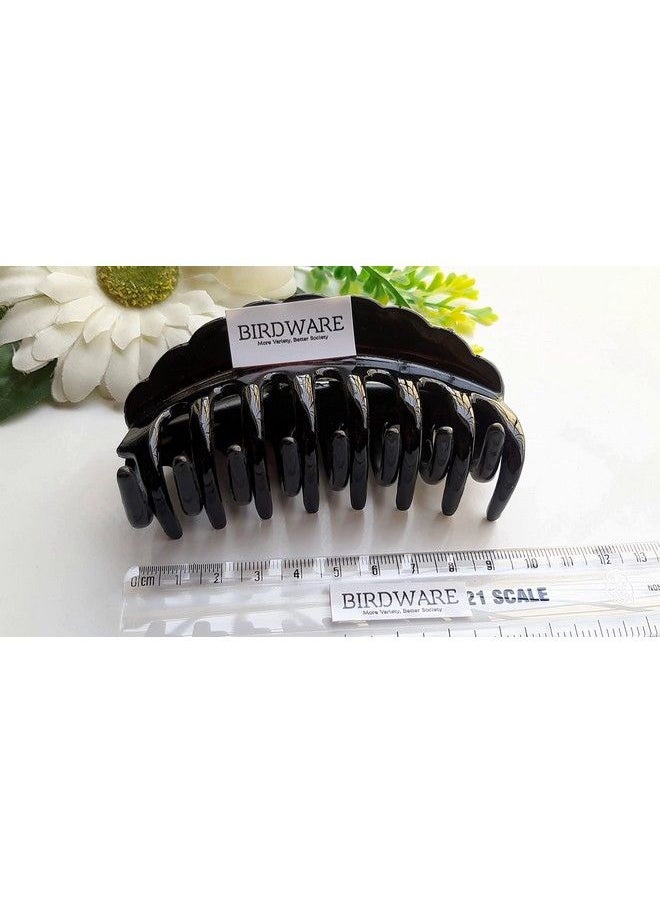 BIRDWARE Big Size Hair Clips For Women Multi Color Imported Acrylic Material Stone Butterfly ; Hair Clutchers (Black.)  - Image 3