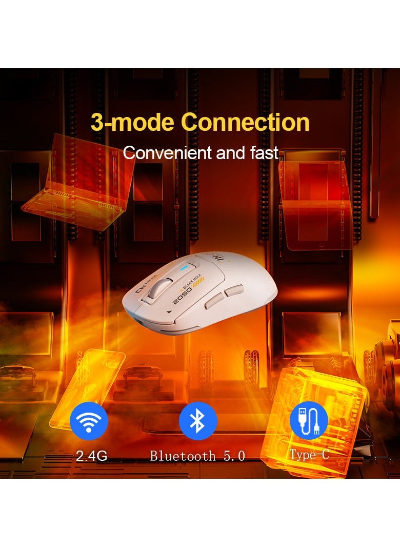 Inphic IN6 Wired and Wireless Gaming Mouse White - Image 4