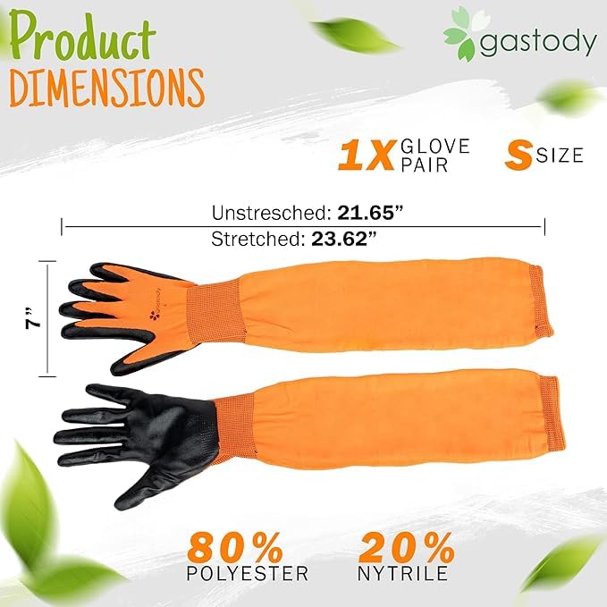 Gastody™ Long Gardening Gloves Women and Men L - Long Sleeve Garden Gloves Multipurpose Heavy Duty Outdoor and Indoor - Long Cuff Garden Gloves - Thorn Resistant Protective Work Rose Pruning Gloves - Image 2