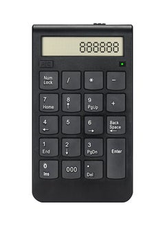 NIBEMINENT Digital Display Rechargeable Wireless Keypad Black 