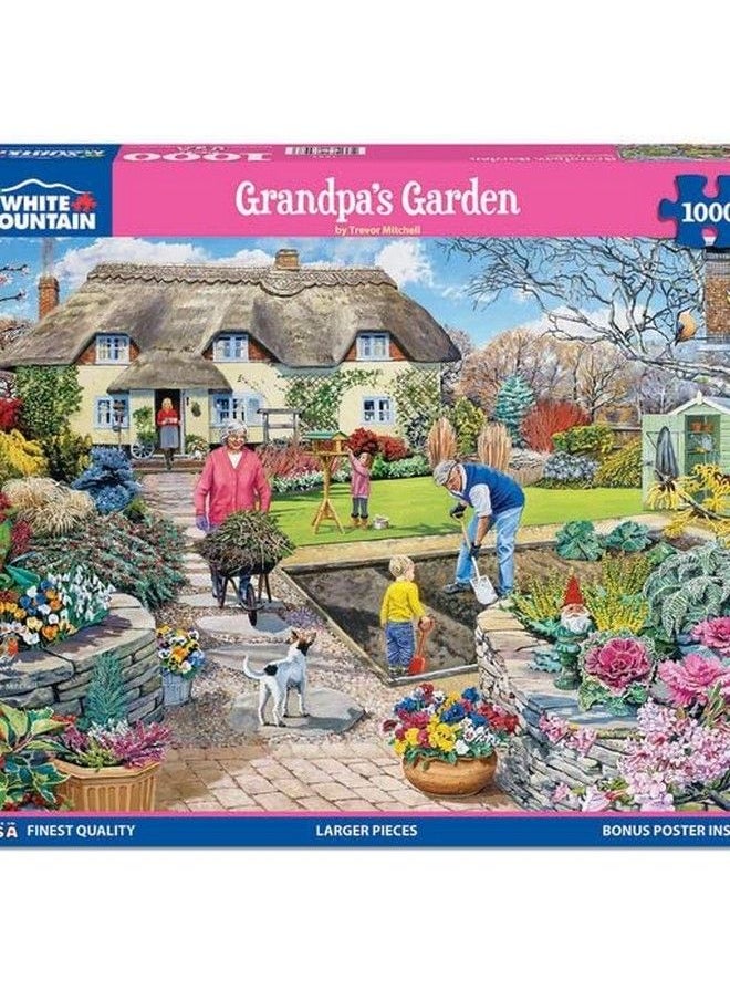 WHITE MOUNTAIN - Puzzles Grandpa Garden 1000 Piece Jigsaw Puzzle - Image 1
