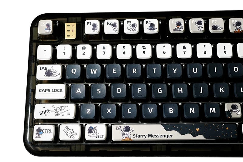 daixiahu PBT Pudding Keycaps, Astronaut Theme, 117Keys Sublimation Keycap Set, ASA Profile Custom for Cherry Gateron MX Switch Mechanical Keyboard - Image 1