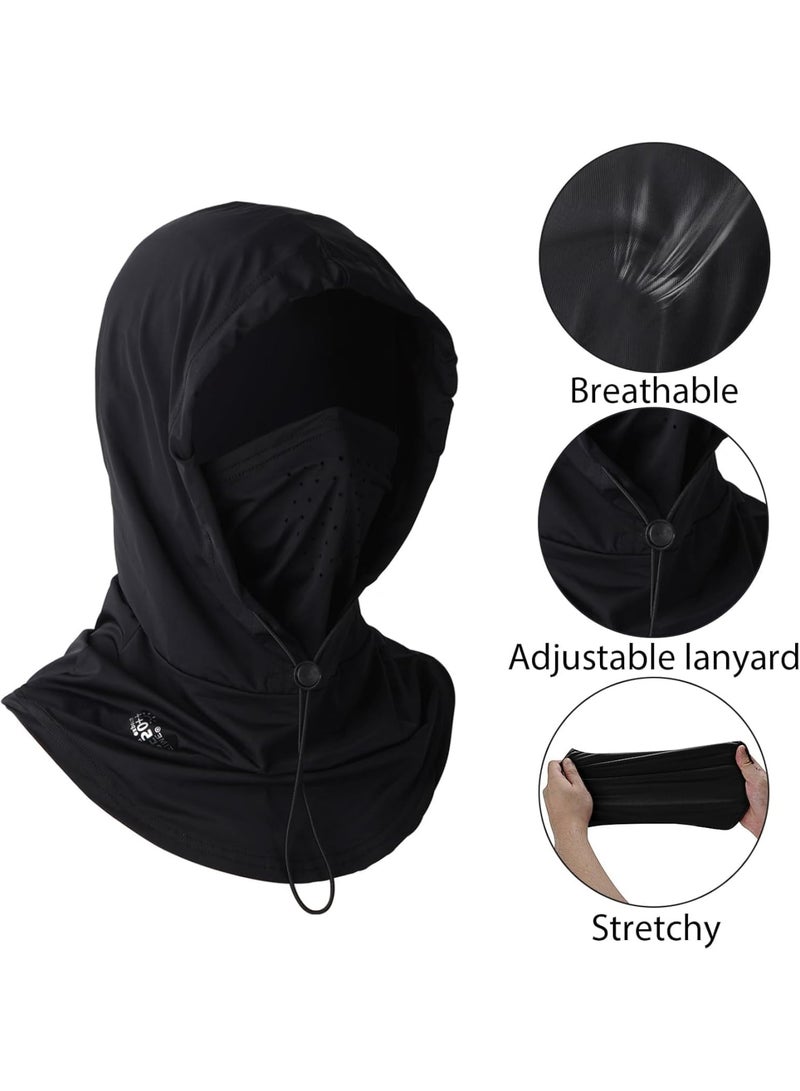SOLARAE Balaclava Face Mask, Breathable Face Cover for Sun UV Protection, Universal Size Winter Neck Warmer, Windproof Face Mask Full Face for Fishing, Hunting, Cycling, Motorcycling, Ski, Black - Image 2