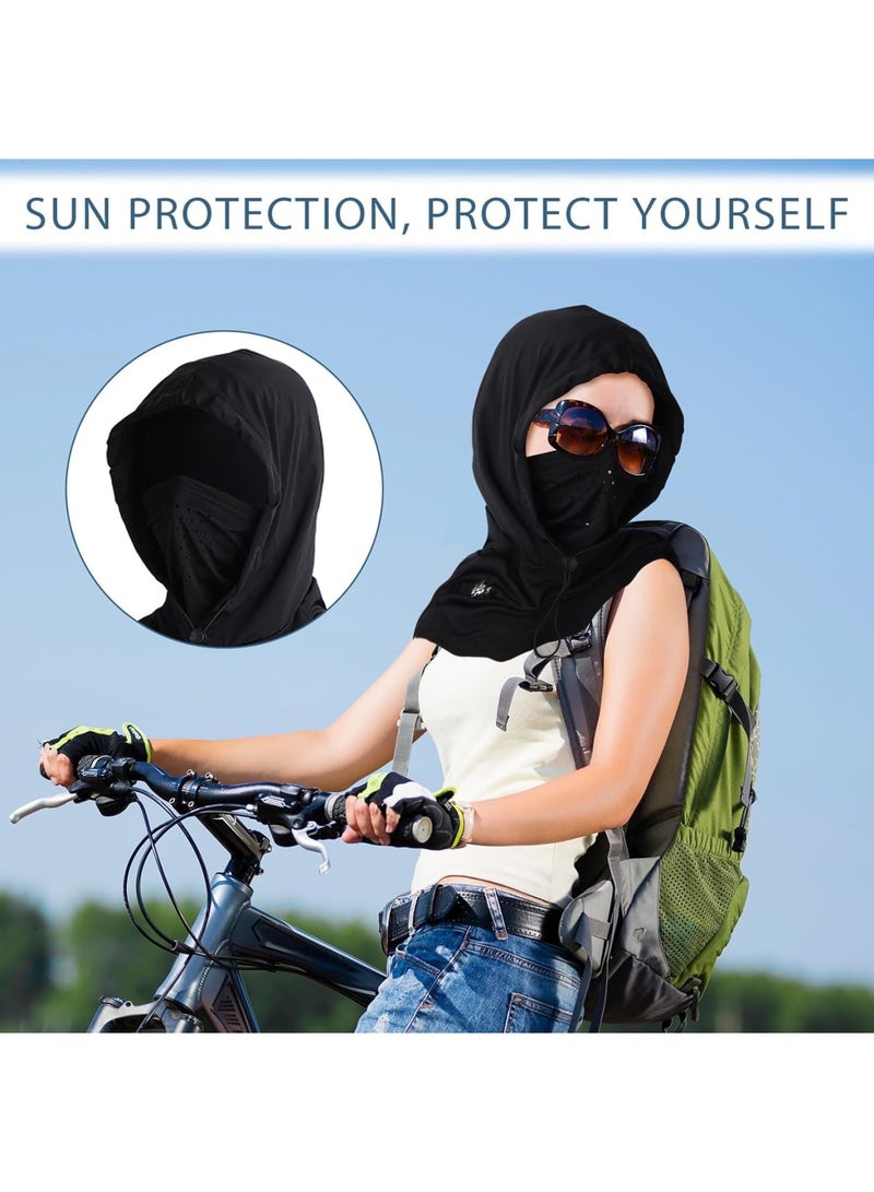 SOLARAE Balaclava Face Mask, Breathable Face Cover for Sun UV Protection, Universal Size Winter Neck Warmer, Windproof Face Mask Full Face for Fishing, Hunting, Cycling, Motorcycling, Ski, Black - Image 3