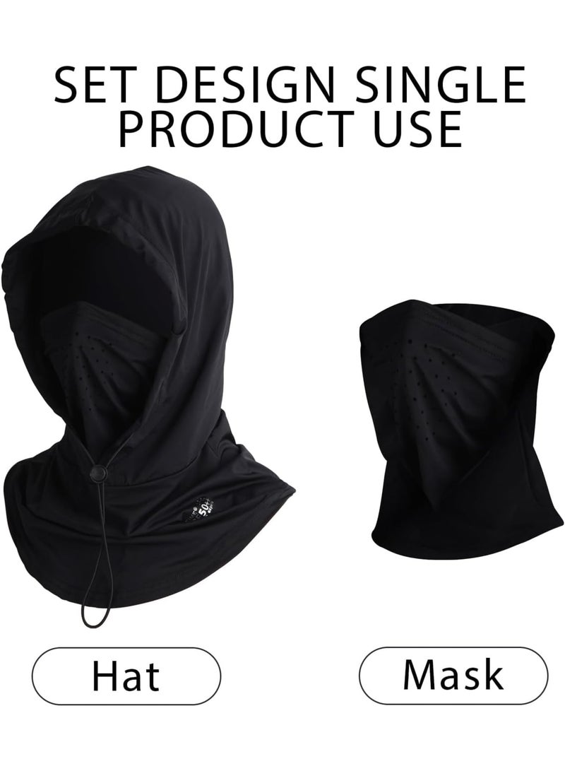 SOLARAE Balaclava Face Mask, Breathable Face Cover for Sun UV Protection, Universal Size Winter Neck Warmer, Windproof Face Mask Full Face for Fishing, Hunting, Cycling, Motorcycling, Ski, Black - Image 5