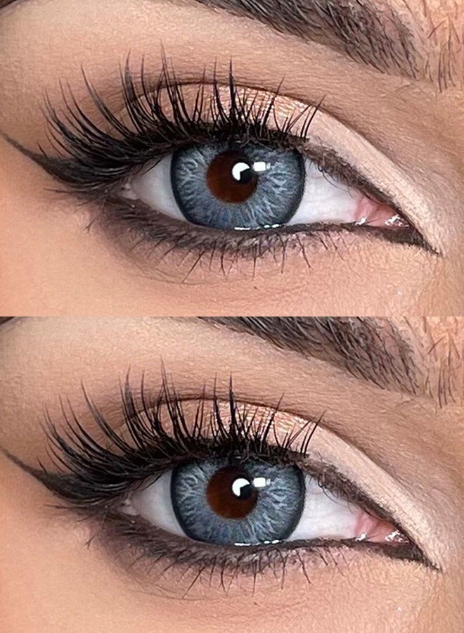 Freshlady Night Storm Blue 14.2mm Yearly Colored Contact Lenses – Unisex Cosmetic Lenses, Natural Mixed-Race Look, Soft & Comfortable, Perfect for Parties, Makeup & Fashionable Daily Wear - Image 3