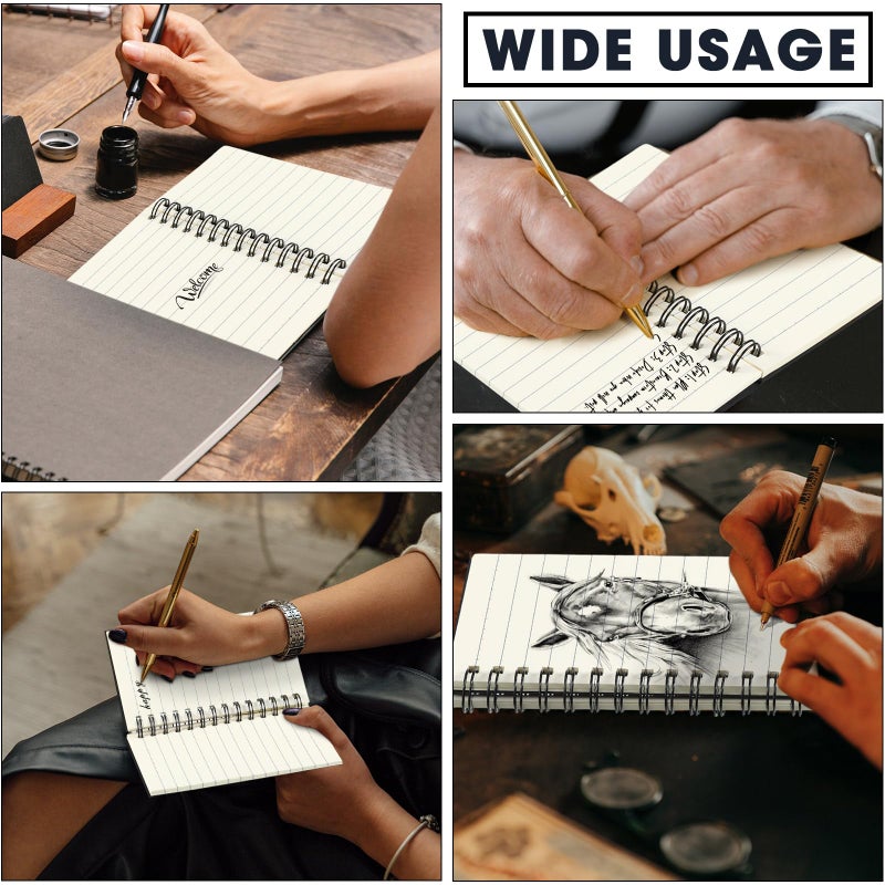 Jutom 54 Pcs Small Spiral Notebooks Memo Pads 3x5 Bulk Small Pocket Notebooks Mini Notepads with Lined Pages Mini Journals for Office School Work Supplies, 120 Pages (Black) - Image 5