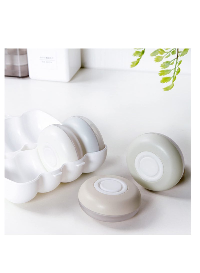 Excefore 1 Set Travel Press on emulsion dispenser, Travel Containers for Toiletries, Round Travel Toiletries with Case, Suitable for Cosmetic Jars Lip Balm Lotion Storage for Toiletries  - Image 2