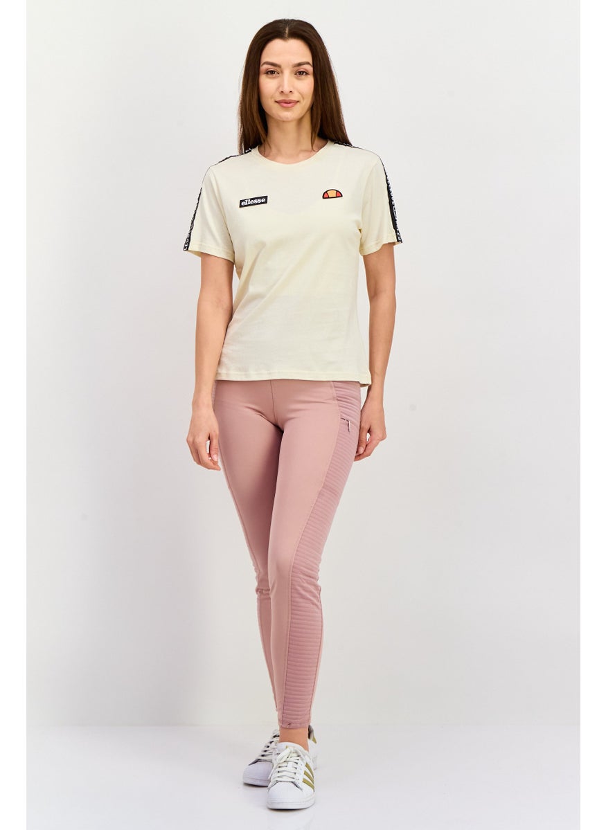 Ellesse Women Sportswear Fit Short Sleeves Running T-Shirt, Off White  - Image 4