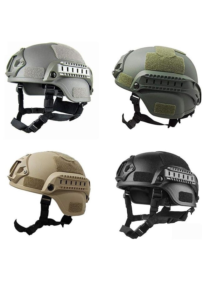 DUNISO Tactical Riding Helmet，Outdoor Adjustable Padded Helmet,Fast Helmet with Ear Protection and Side Rail，Suitable for Outdoor Sports,Black - Image 3