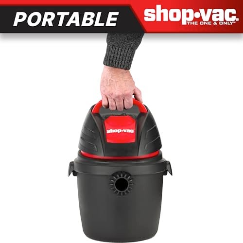SHOPVAC Shop-Vac 9303511 2.5 Gallon Wet Dry Vacuum, 2.5 Peak HP, 1.25 Inch Diameter x 4 Foot Hose, 12 Ft Cord Length, Wall Mounted, Includes Filters, Ideal for Jobsite, Garage, Car & Workshop - Image 2