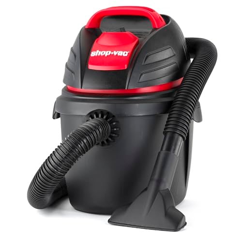 SHOPVAC Shop-Vac 9303511 2.5 Gallon Wet Dry Vacuum, 2.5 Peak HP, 1.25 Inch Diameter x 4 Foot Hose, 12 Ft Cord Length, Wall Mounted, Includes Filters, Ideal for Jobsite, Garage, Car & Workshop - Image 1